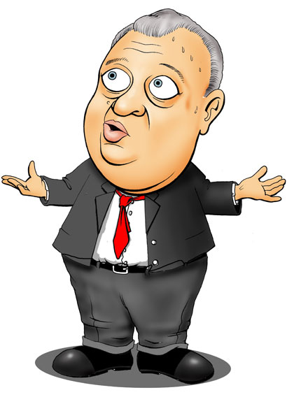 s Stand-Up Comics Hall of Fame caricatures: Rodney Dangerfield,  Dangerfield drawing